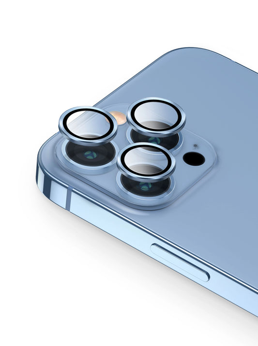UNIQ OPTIX IPHONE 13 PRO / 13 PRO MAX CAMERA LENS PROTECTOR - ARCTIC BLUE (ARCTIC BLUE) - يونيك أوبتكس آيفون 13 برو / 13 برو ماكس حماية عدسة الكاميرا - أزرق قطبي (أزرق فاتح)