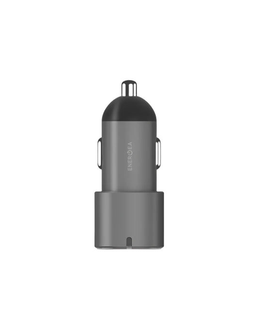 ENERGEA ALUDRIVE D60, PD30W/PPS33W 
DUO USB-C ALUMINIUM CAR CHARGER - GUNMETAL