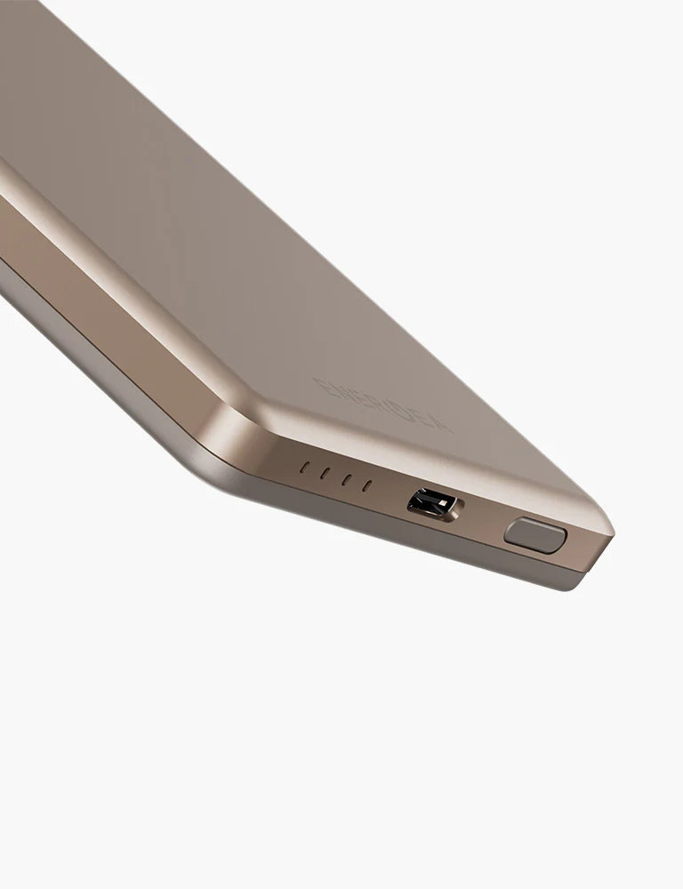 ENERGEA ALUPAC AIR,  5000MAH ULTRA LIGHT ALUMINIUM MAGSAFE COMPATIBLE POWER BANK - NATURAL
