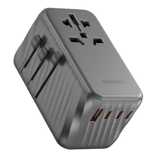 ENERGEA TRAVELWORLD ADAPTER GAN120, 1A3C 120W - GUNMETAL