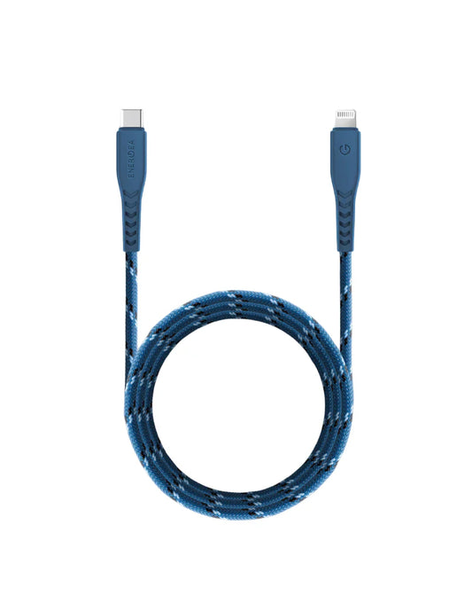 ENERGEA NYLOFLEX CABLE, USB-C TO LIGHTNING C94 MFI 1.5M – BLUE