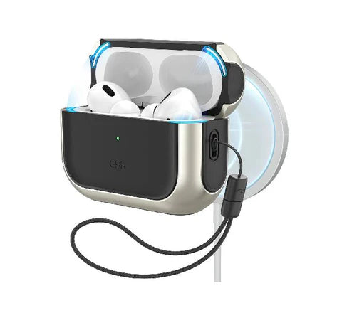 غطاء ESR أوربت هايبرد مع هالو لوك لأيربودز برو 2022 - تيتانيوم | ESR Orbit Hybrid Case with HaloLock for AirPods Pro 2022 - Titanium