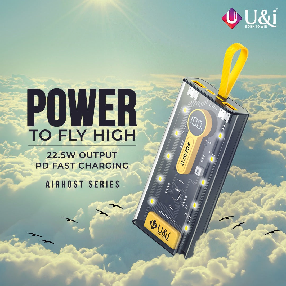 UIPB 3726 Air Host Series 10000MAH Power Bank with Fast Charging