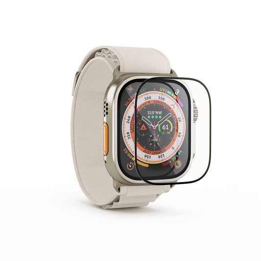 UNIQ OPTIX DUO PRO WATCH ULTRA ANTI-REFLECTIVE GLASS PROTECTOR & STAINLESS STEEL BEZEL - يونيك أوبتكس ديو برو ووتش ألترا زجاج مضاد للانعكاسات وإطار من الفولاذ المقاوم للصدأ