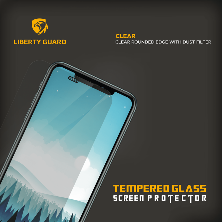 Liberty Guard 2.5D Full Cover Black Rounded Edge IP11