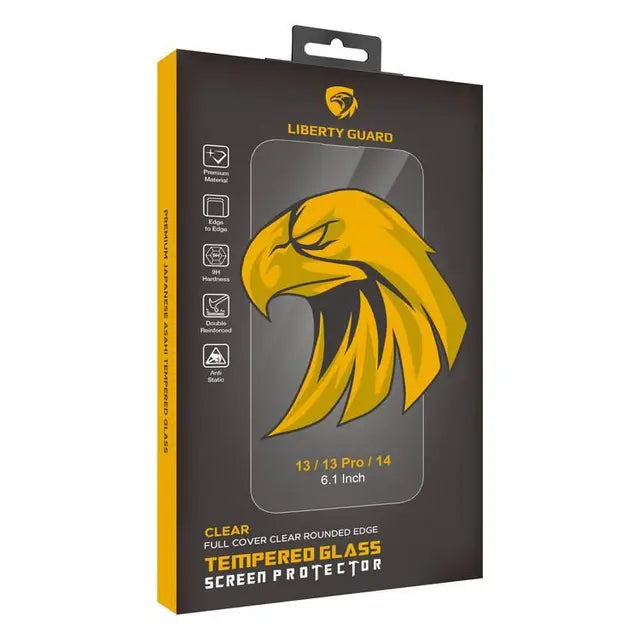 LIBERTY GUARD TEMPERED GLASS CLEAR 13/13P/14