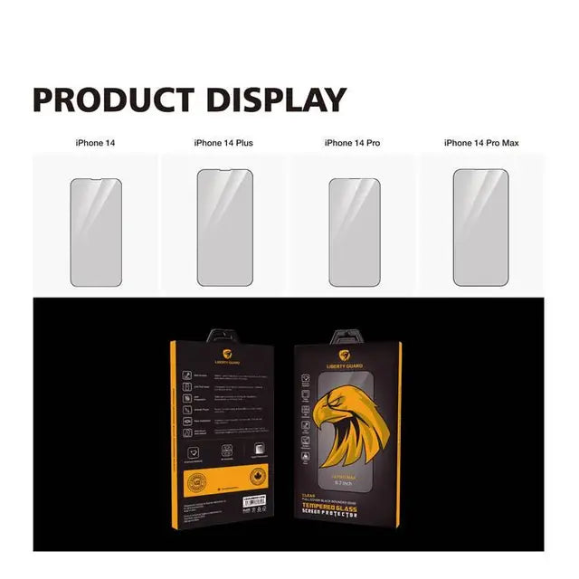 LIBERTY GUARD TEMPERED GLASS CLEAR 13/13P/14