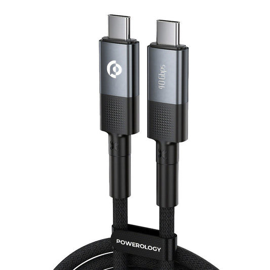 Powerology Braided 240W USB 4.0 Type-C Fast Charging