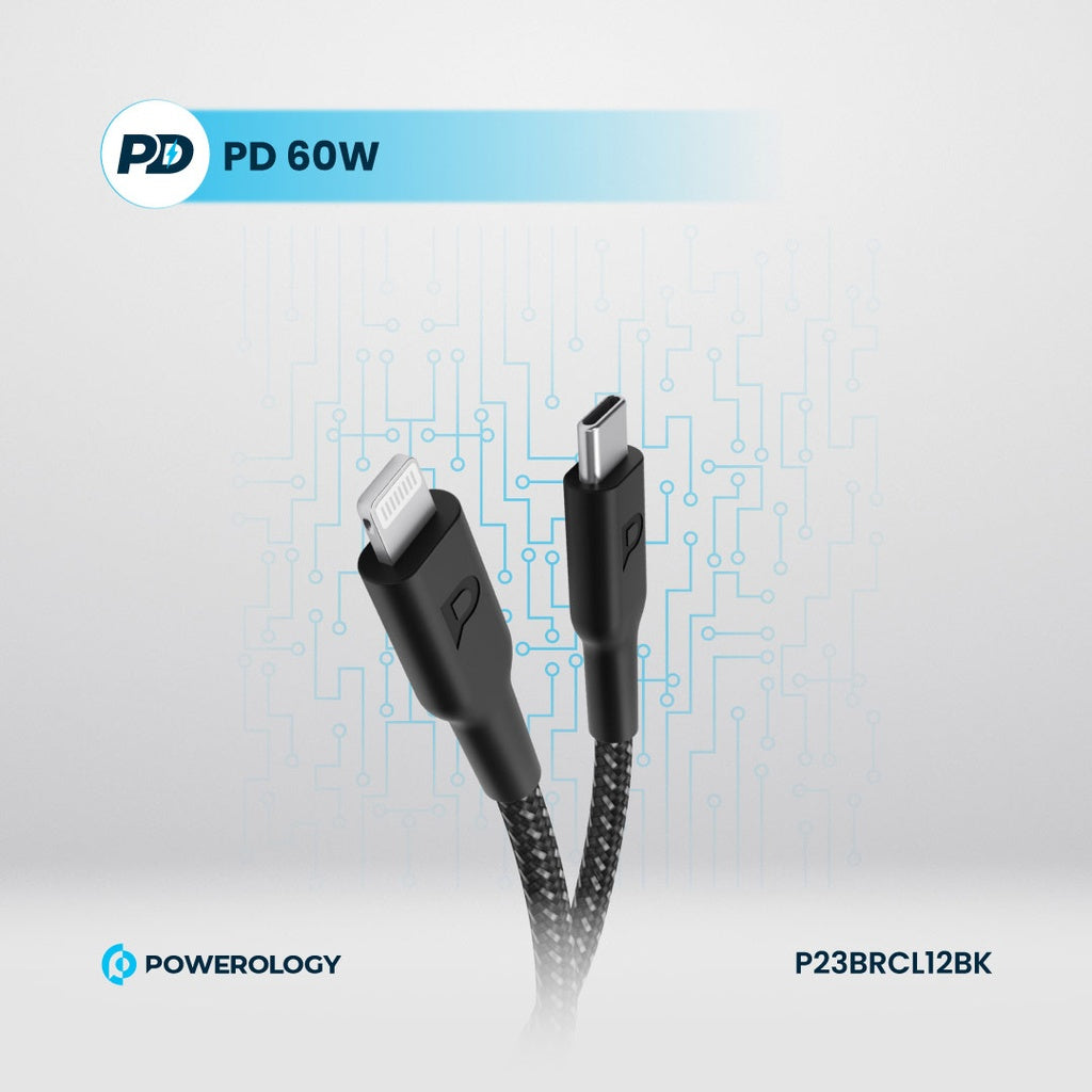 Powerology USB C To Lightning PD 60W