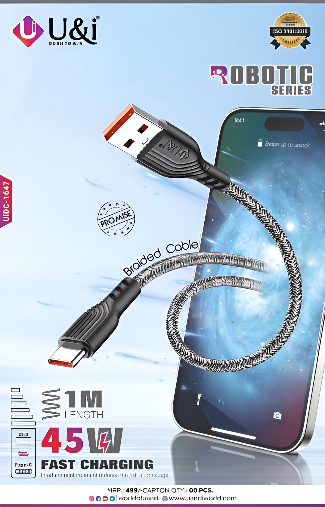 UIDC 1647 Robotic Series Charging Cable with Advanced Charging Technology