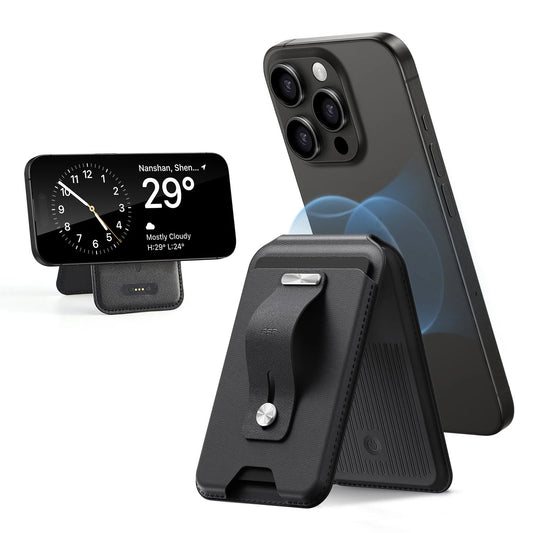 محفظة واقفة ESR هالو لوك جيو - أسود منتصف الليل | ESR HaloLock Geo Wallet Stand, Midnight Black