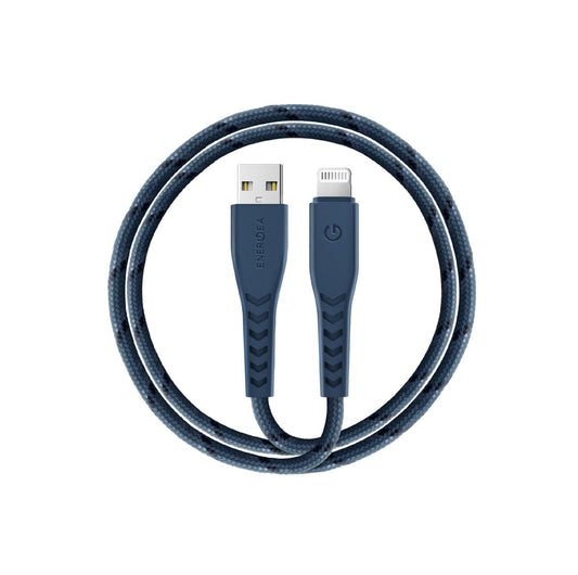 ENERGEA NYLOFLEX CABLE, CHARGE AND SYNC TOUGH LIGHTNING C89 MFI 1.5M – BLUE