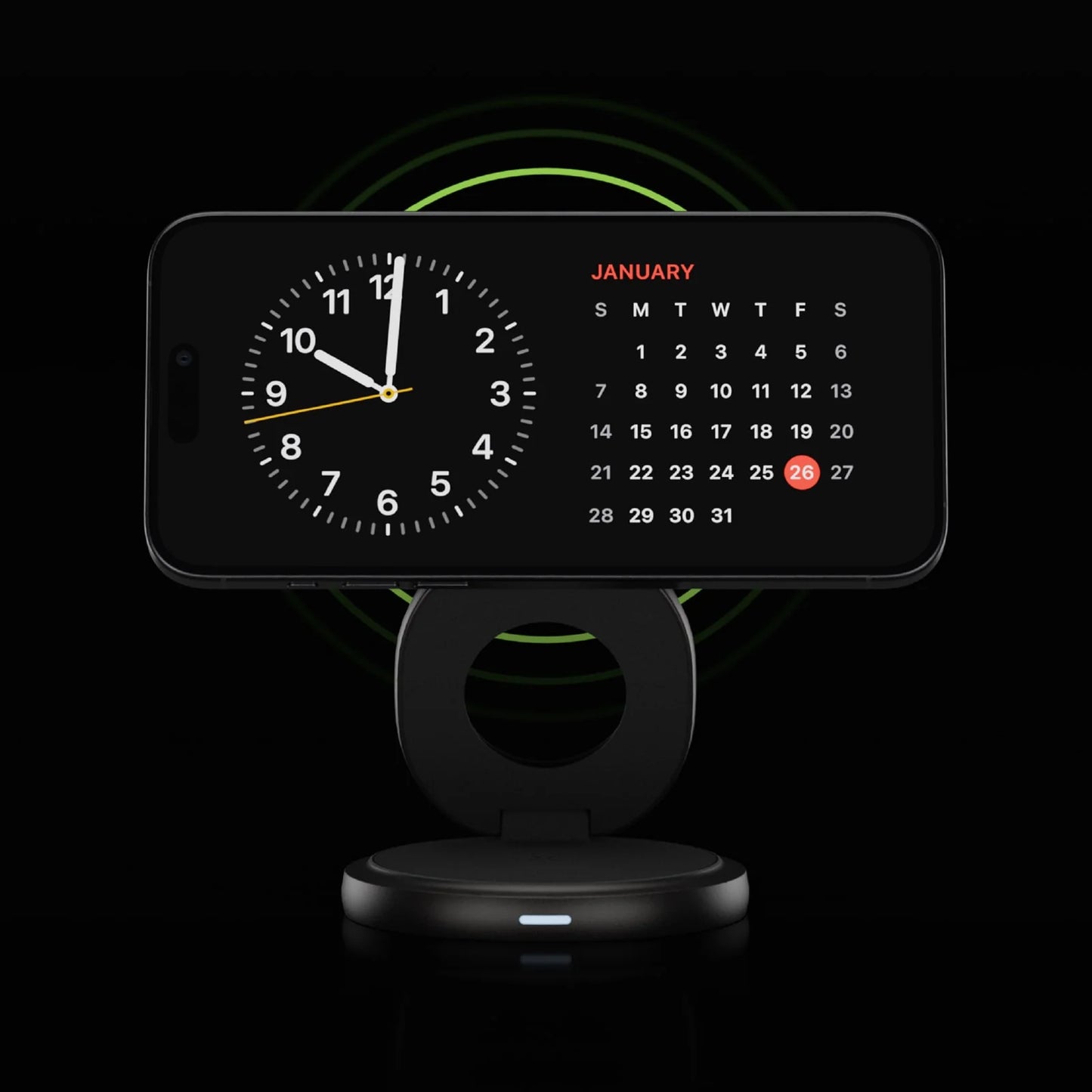 BAZIC GOMAG GYRE, 360 ROTATING BASE 3 IN 1 WIRELESS CHARGER WITH APPLE WATCH AND AIRPODS CHARGING - GUNMETAL