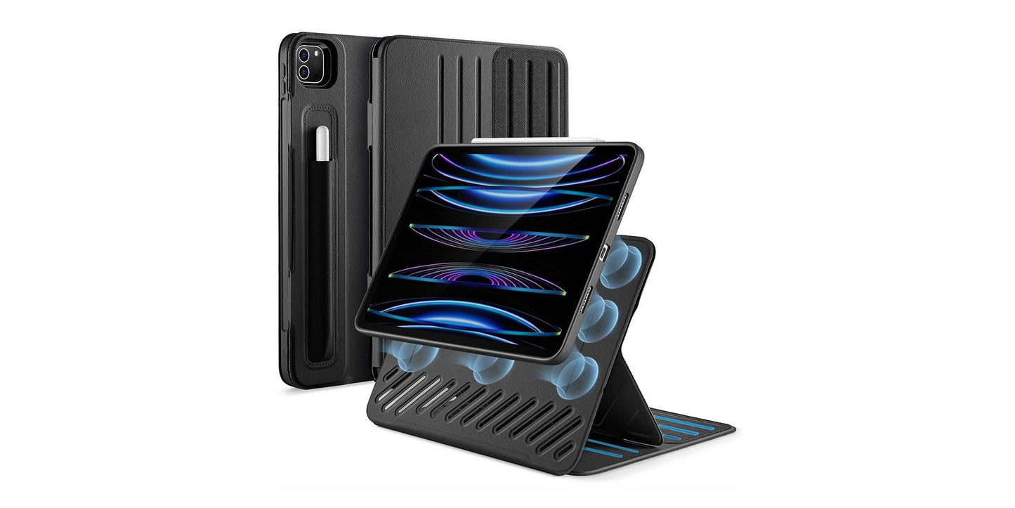 غطاء ESR شيفت مغناطيسي متوافق مع iPad Pro 12.9 (موديل 2024) - أسود | ESR Shift Magnetic Case, Compatible with iPad Pro 12.9 2024 - Black