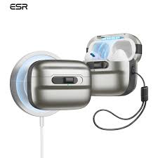 غطاء ESR بولس مغناطيسي (هالو لوك) لأيربودز برو - تيتانيوم | ESR Pulse Magnetic Lock Case (HaloLock), Compatible with AirPods Pro, Titanium