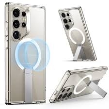 غطاء ESR فليكس ستاند (هالو لوك) متوافق مع جالكسي S24 ألترا - أسود مطفي | ESR Boost Flickstand Case (HaloLock), Compatible with Galaxy S24 Ultra - Frosted Black