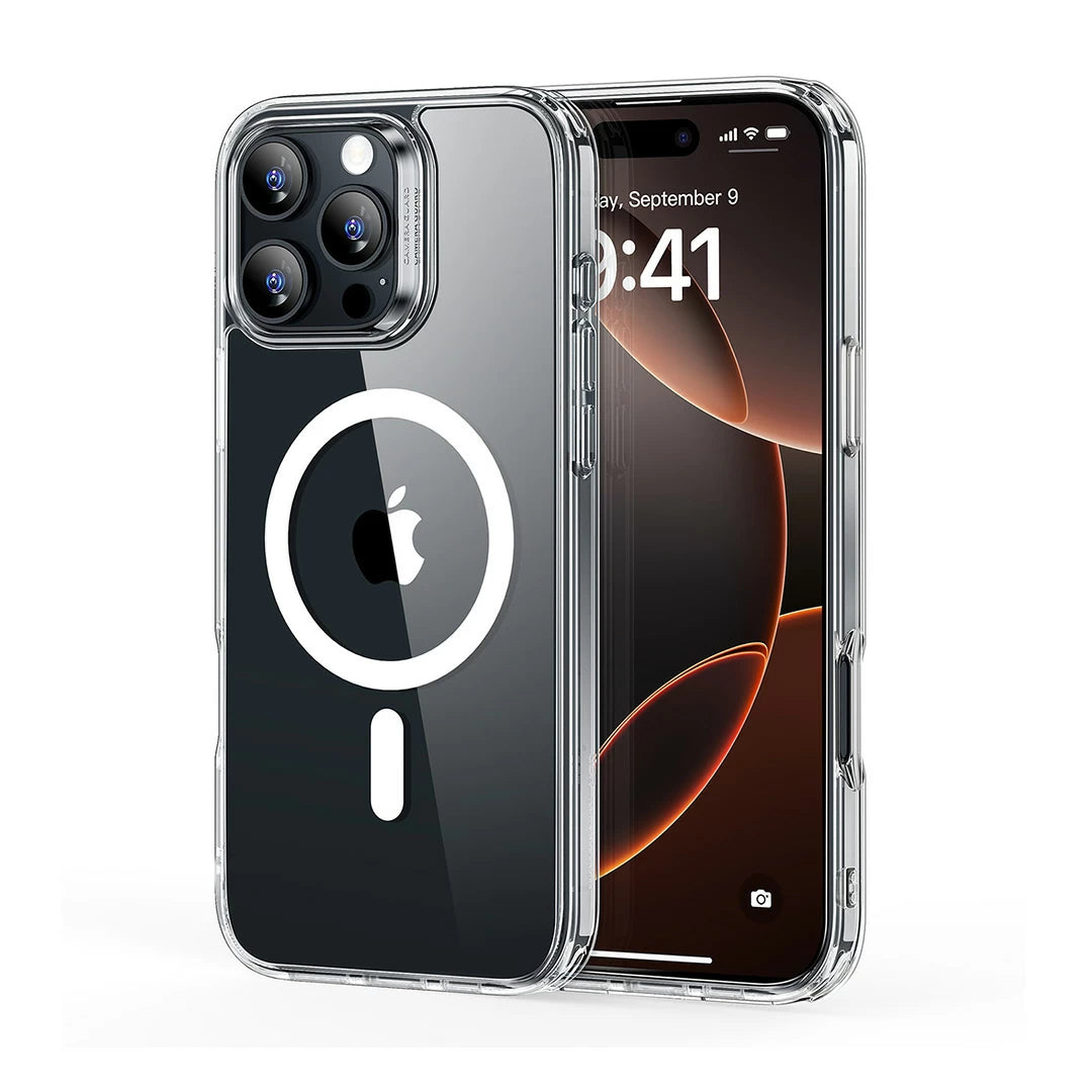 غطاء ESR كلاسيك هايبرد - إطار أسود وظهر شفاف غامق لهاتف iPhone 12 Pro Max | ESR Classic Hybrid - Black bumper+Trans Black back case for iPhone 12 Pro Max